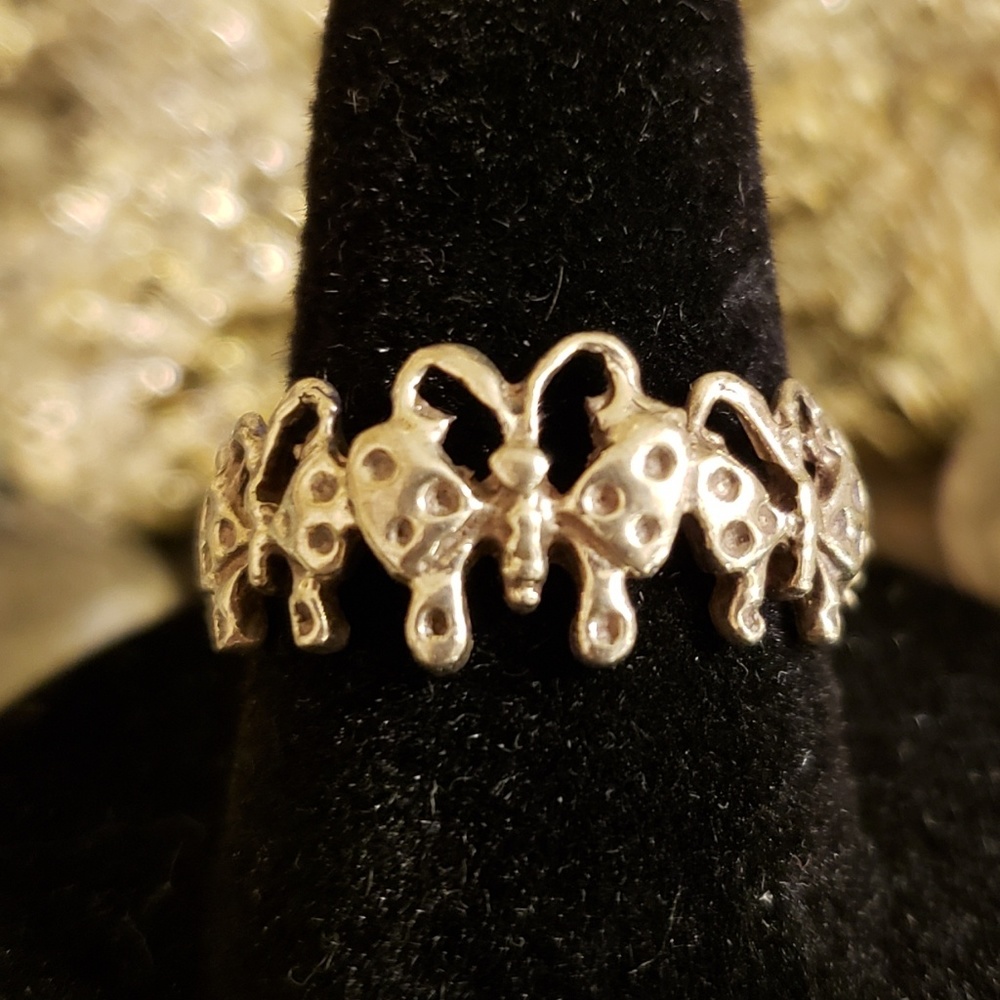 Butterfly Ring, Sterling silver 925 size 7 3/4